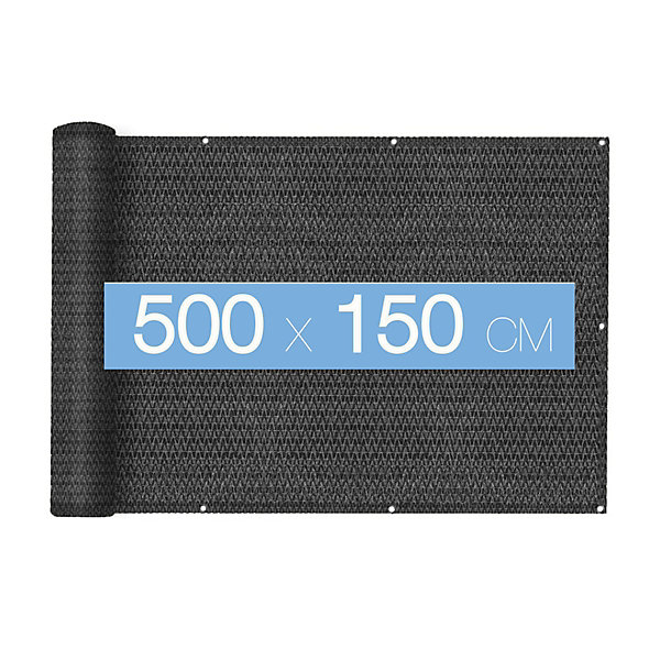 Brise-vue clôture de jardin et balcon, couverture de protection contre le vent et le soleil - Longueur 500 x Hauteur 150 cm