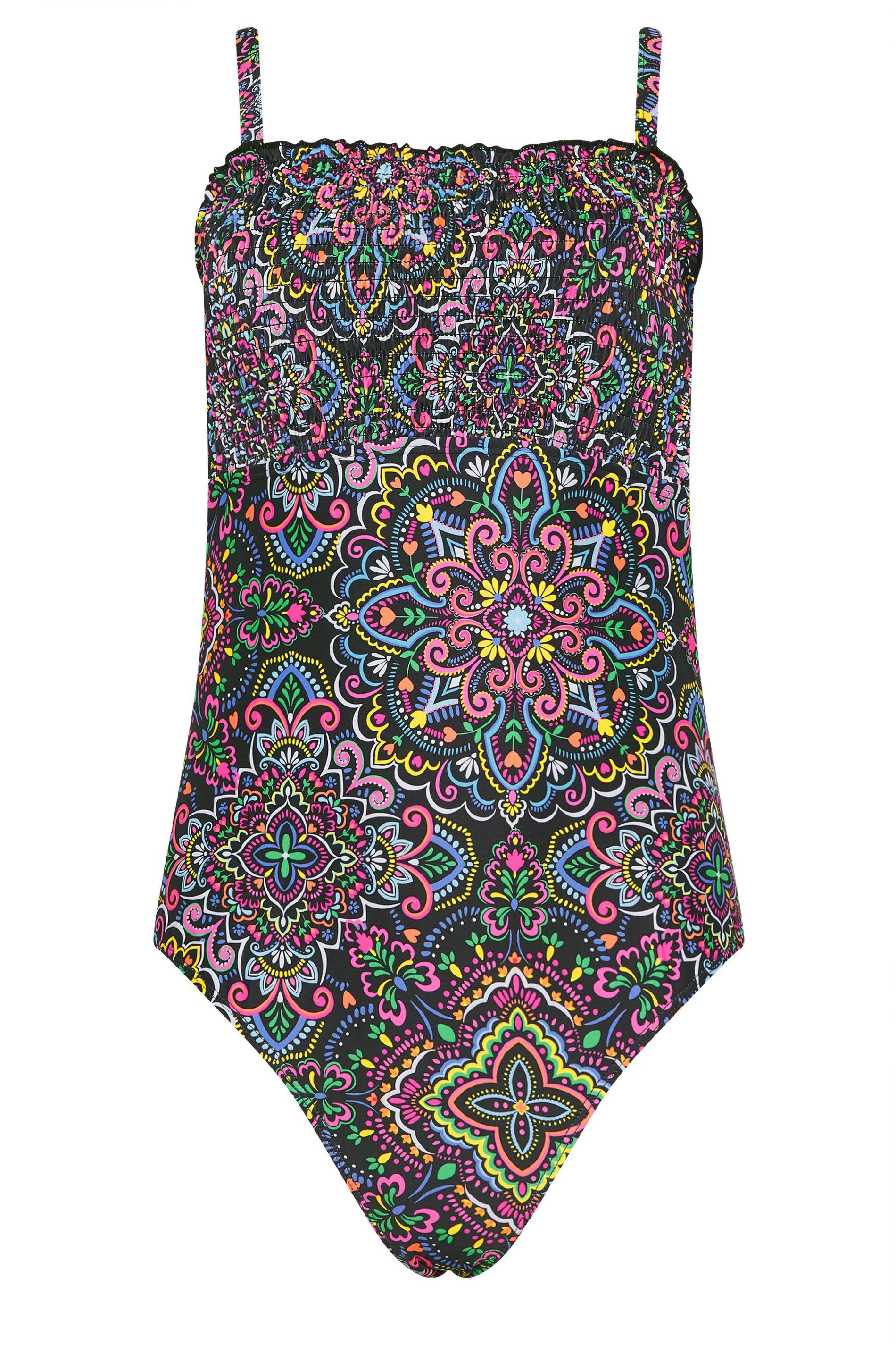 M&Co Adjustable Strap Shirred Swimsuit