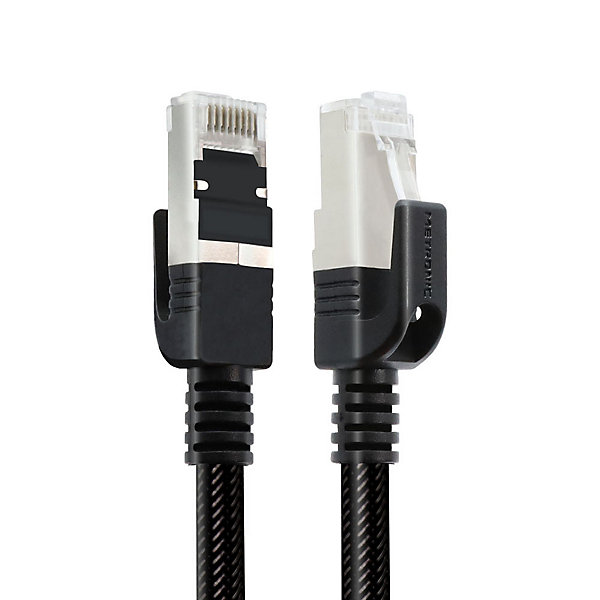 Câble Ethernet RJ45 CAT 8 mâle/mâle tressé - S/FTP 5 m - Metronic 395631