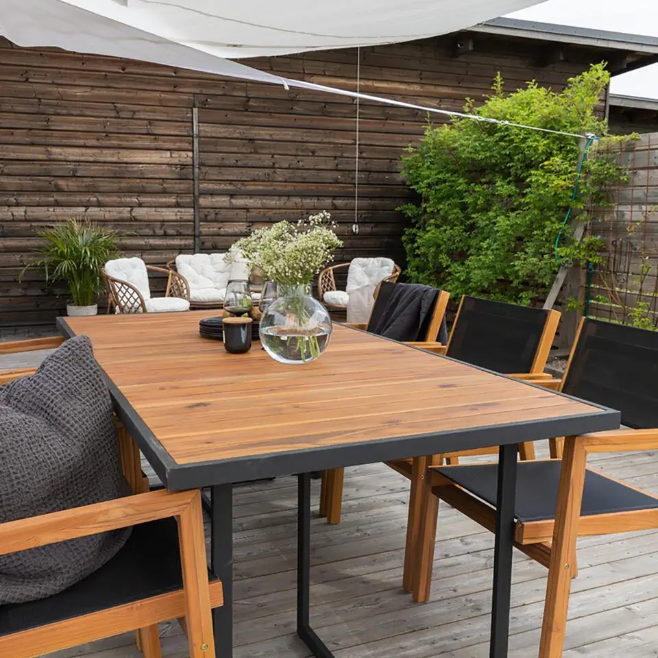 Nest outdoor Sverre houten tuintafel bruin - 200 x 100 cm
