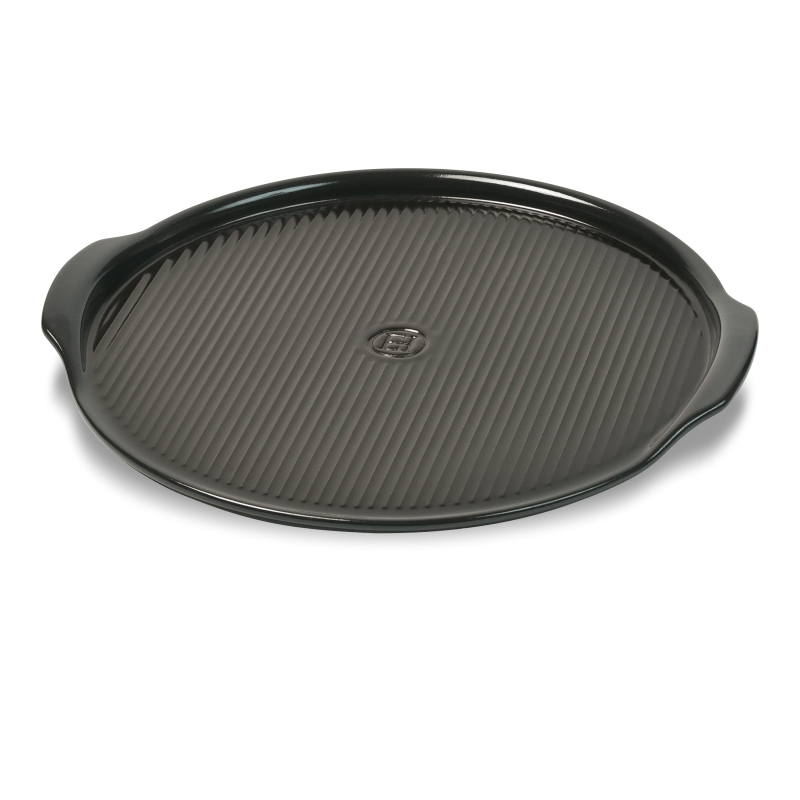 Pizza Stone Rainurée Ø 35cm avec rebord | 4-6 pers | four & barbecue