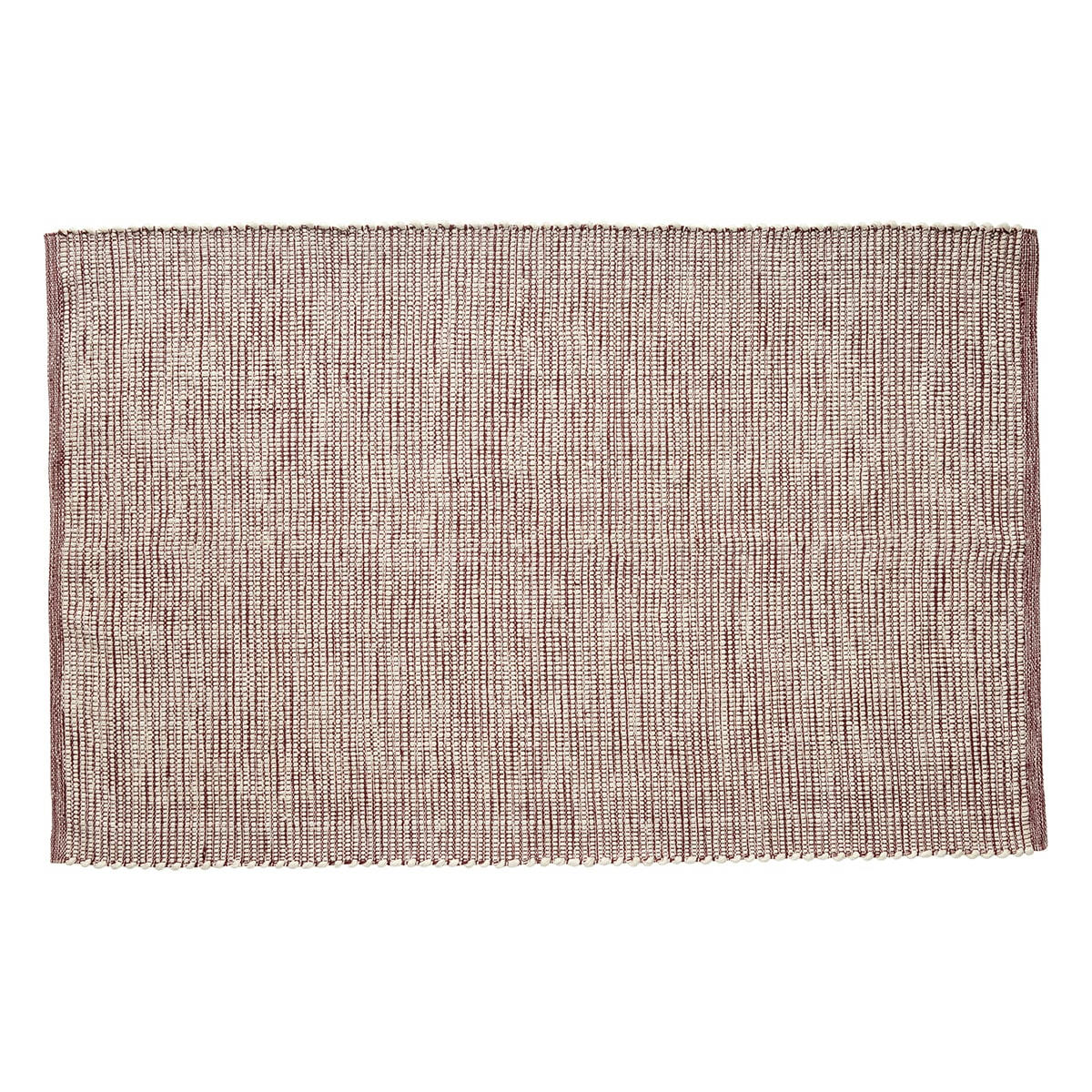 POPPY - Tapis en tissé bordeaux et blanc  120x180cm
