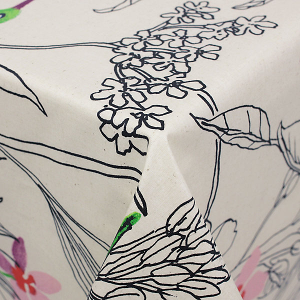 Nappe rectangle 160x200 cm coton COLIBRI ecru