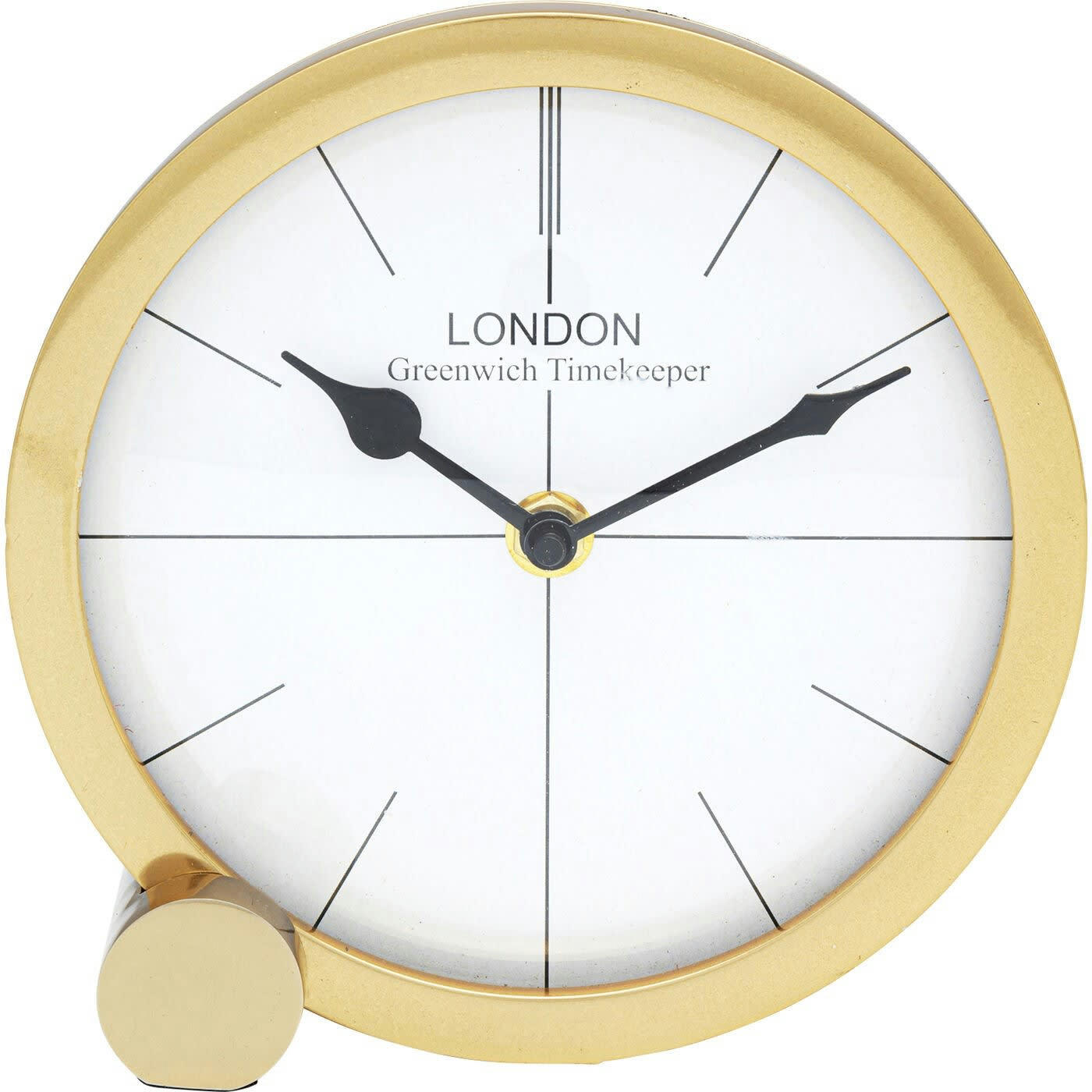 CIRCLE - Horloge de table Circle dorée 17cm Kare Design