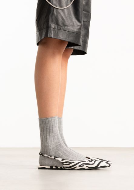 Zwarte zebra slingbacks