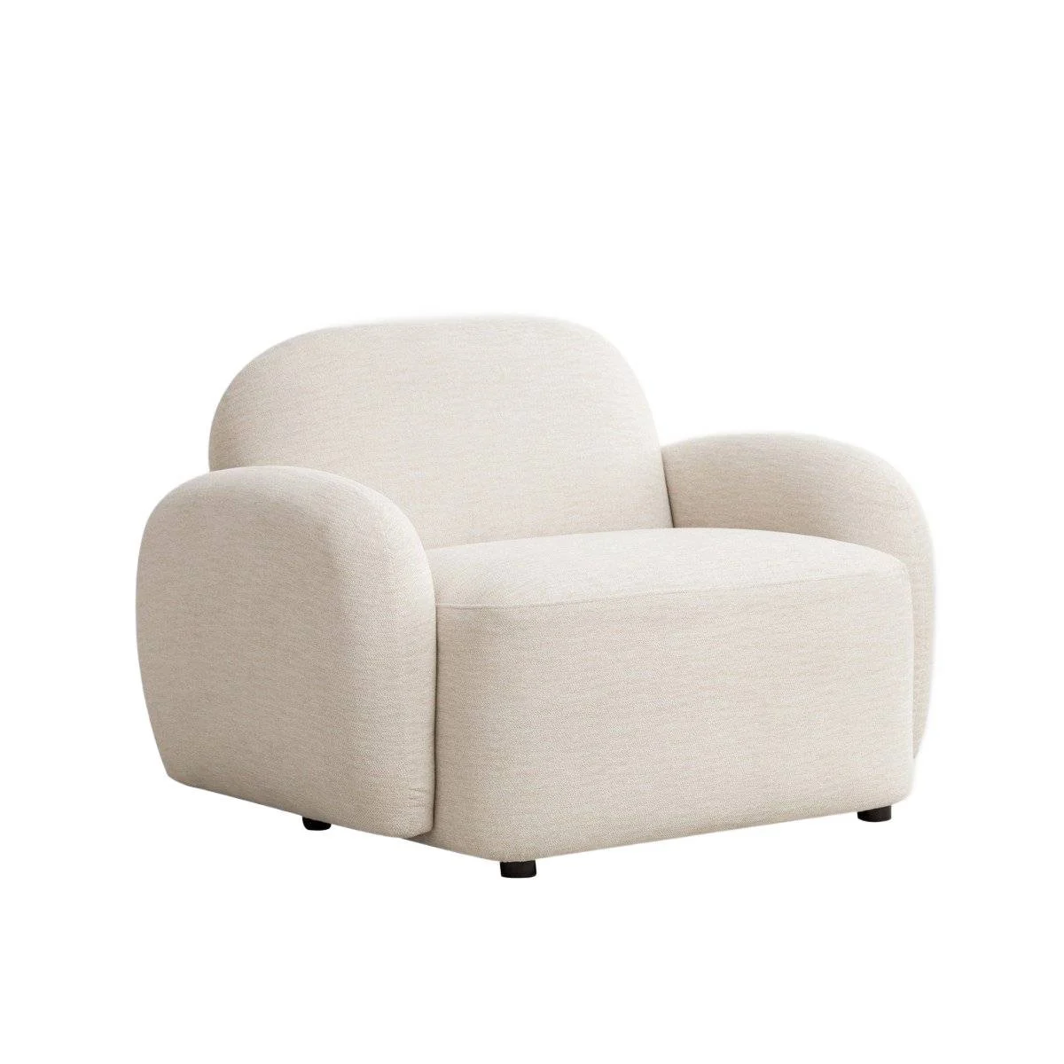 Fotel HELMI ecru 108x87x73 cm HOMLA