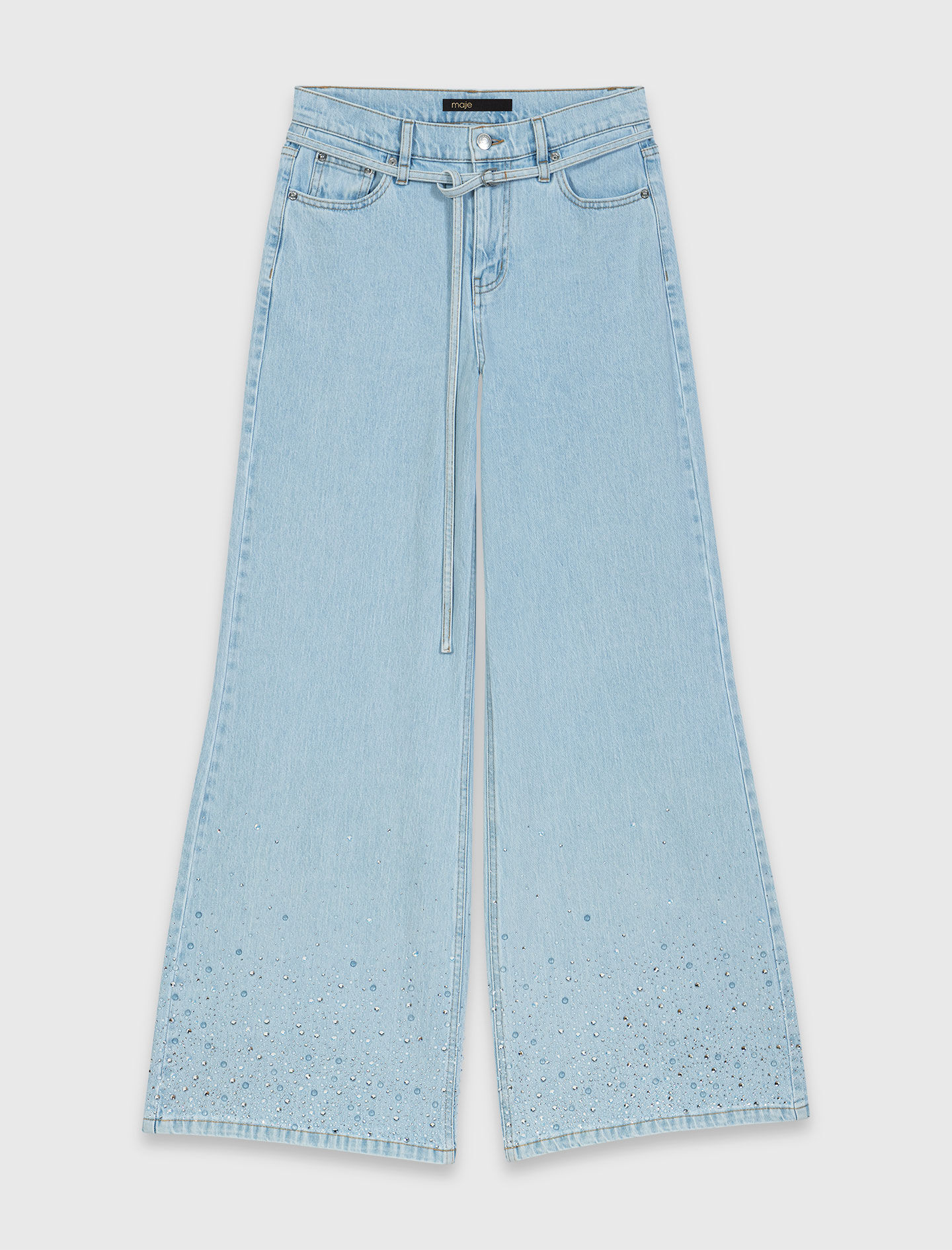 Jean large avec strass