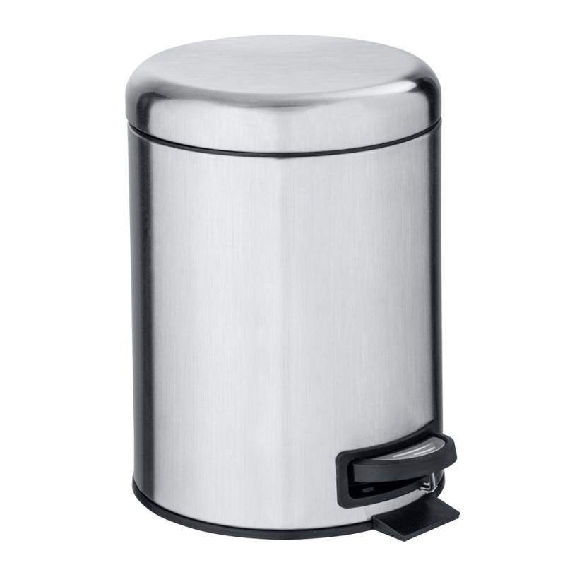 Poubelle à pédale Leman inox mat 3 L WENKO