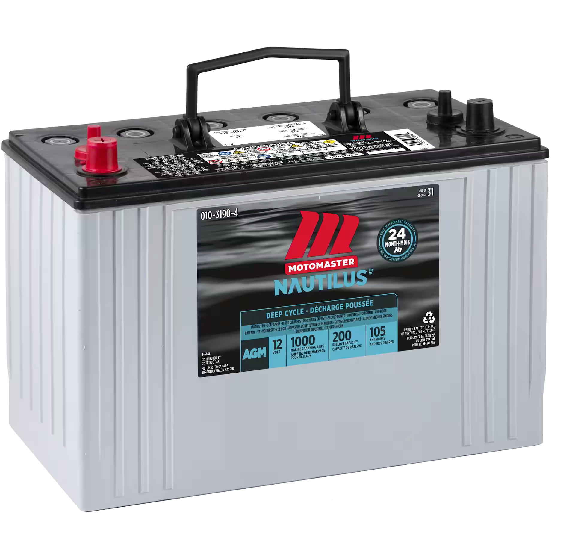 MOTOMASTER NAUTILUS AGM Group Size 31 Battery