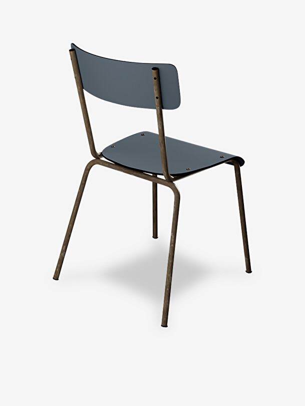 Chaise d'ecolier suzie gris bleu - les gambettes bleu