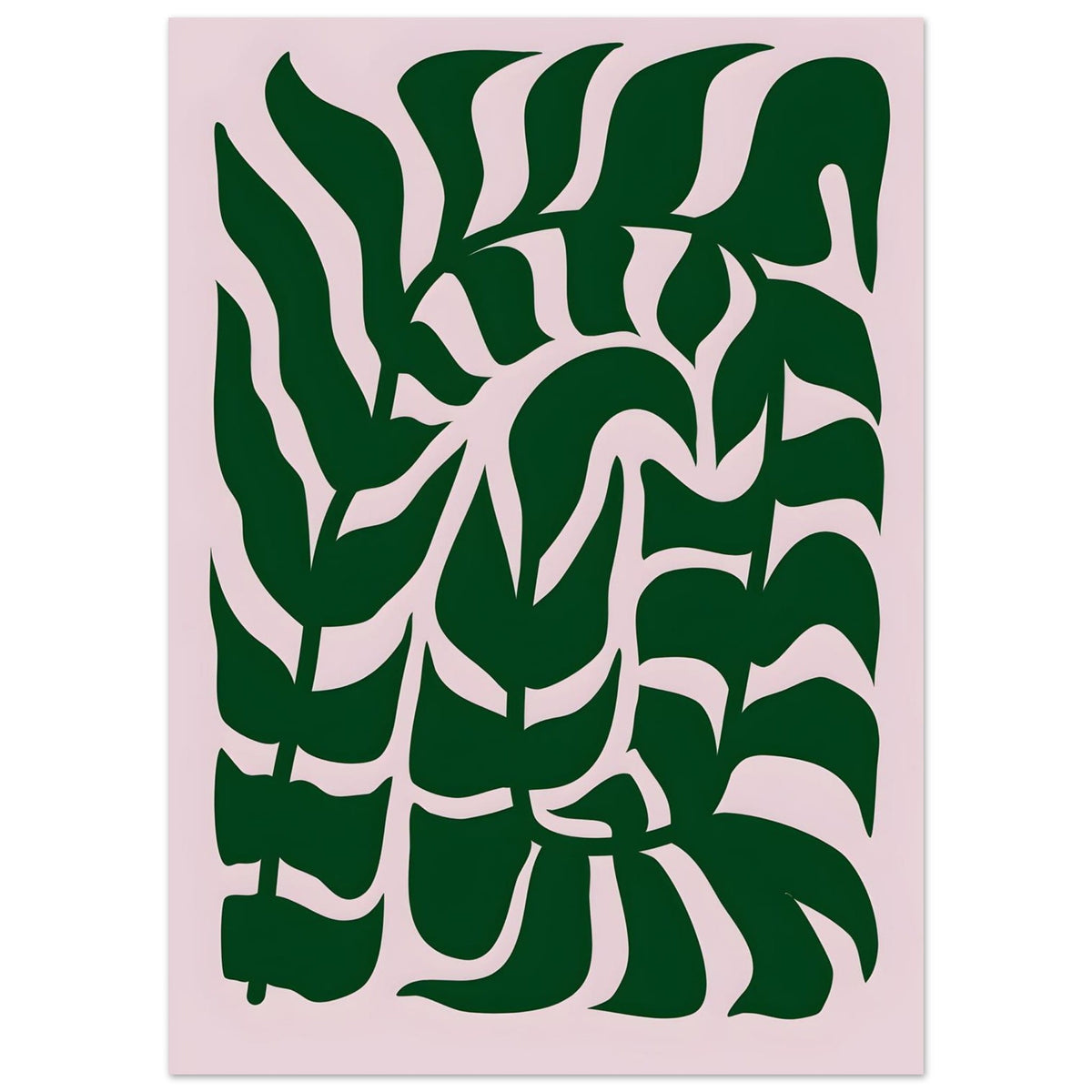 Artfulprints Poster Matisse – Sea petal symphony  - 50x70 cm - Donkergroen