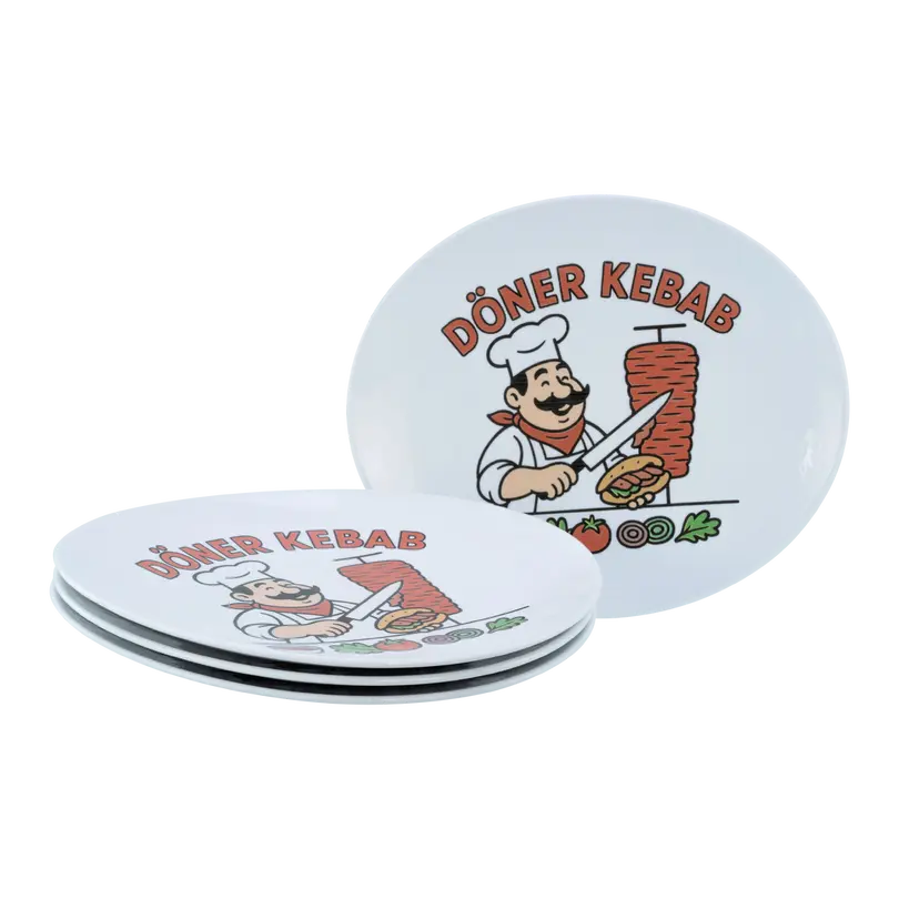 Flacher Teller 4er-Set Gourmet