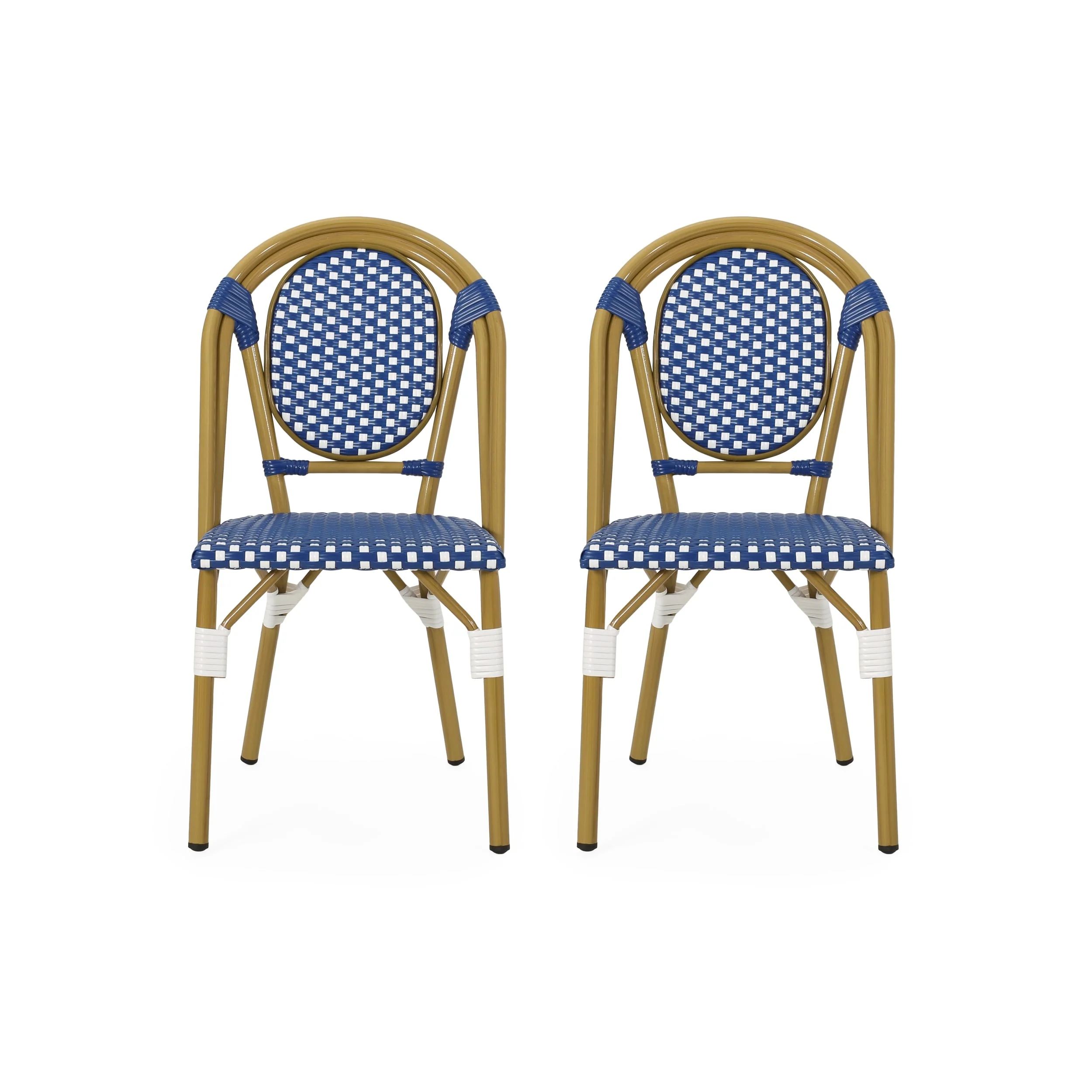 Remi Outdoor French Cafe Style Chairs (Set of 2) by Christopher Knight Home