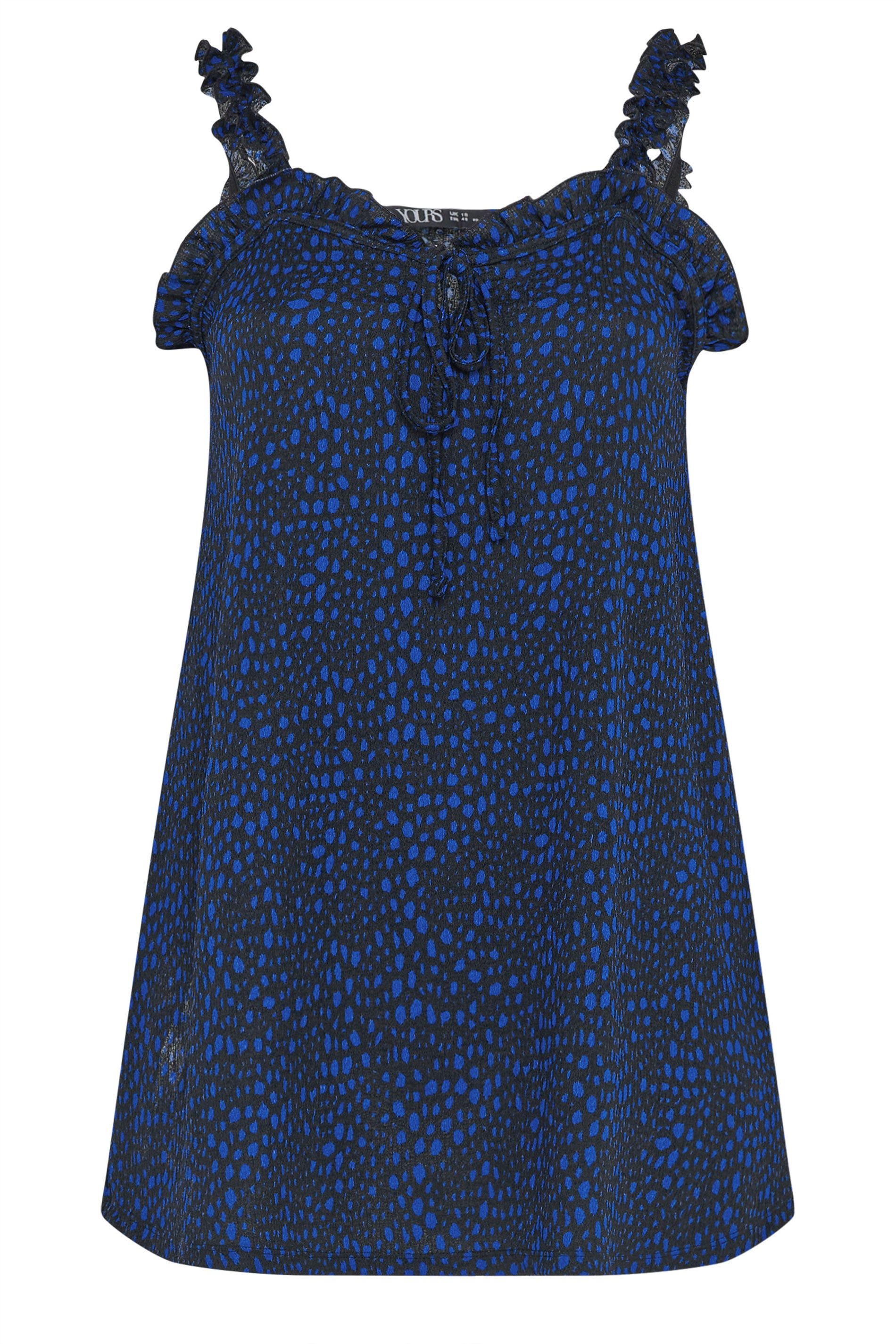 Yours Spot Print Frill Vest Top