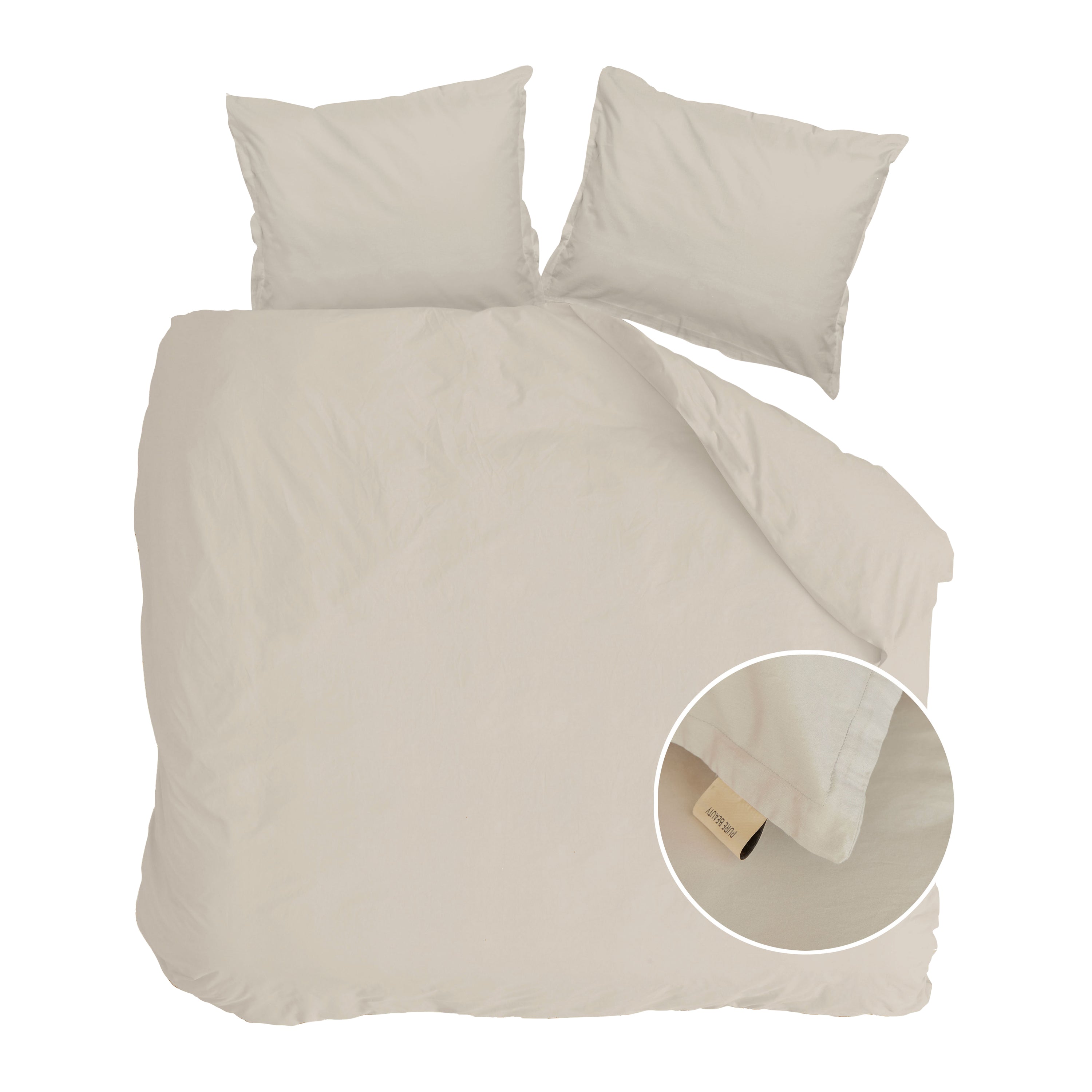 Walra Vintage Satin Dekbedovertrek 200 x 220 cm - Zand