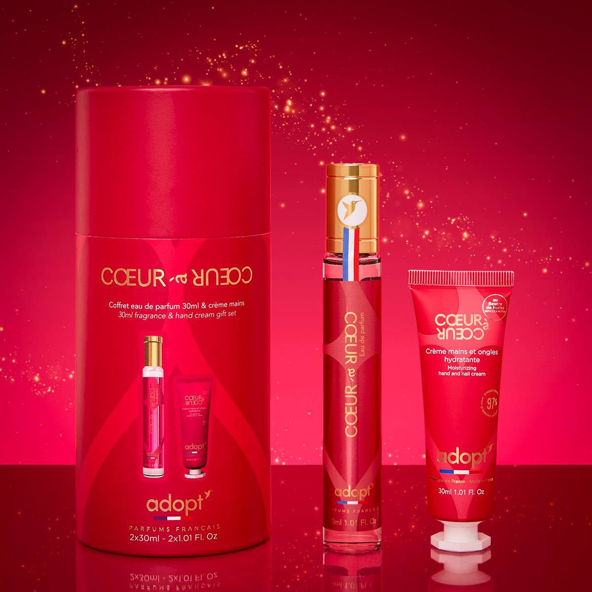 Cœur à cœurCoffret eau de parfum 30 ml   crème main 30 ml