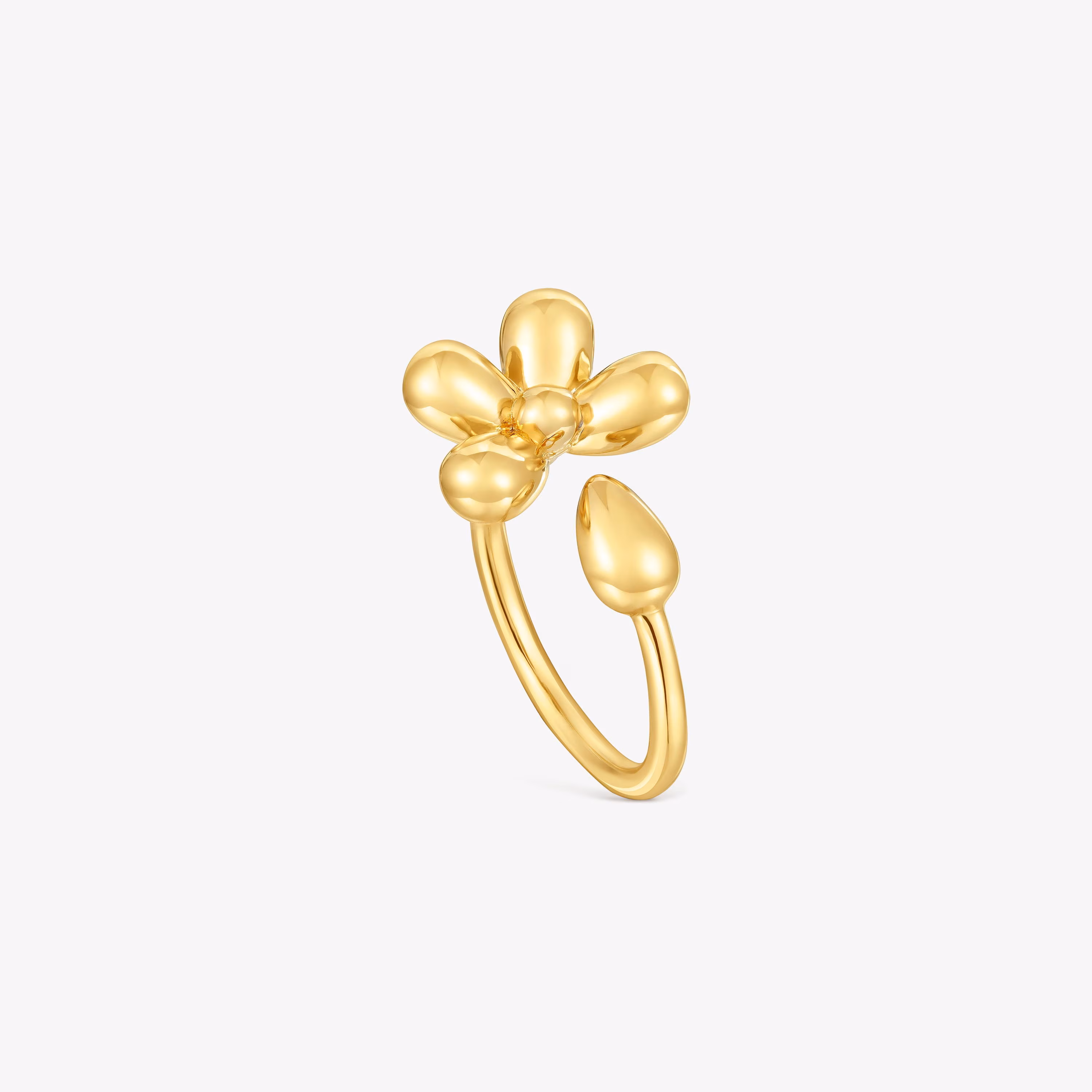 Anillo abierto con baño de oro de 18 kt sobre plata Daisy