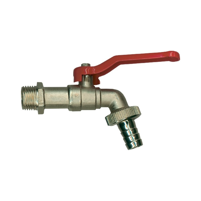 Robinet double service à boule chrome mat 1/2