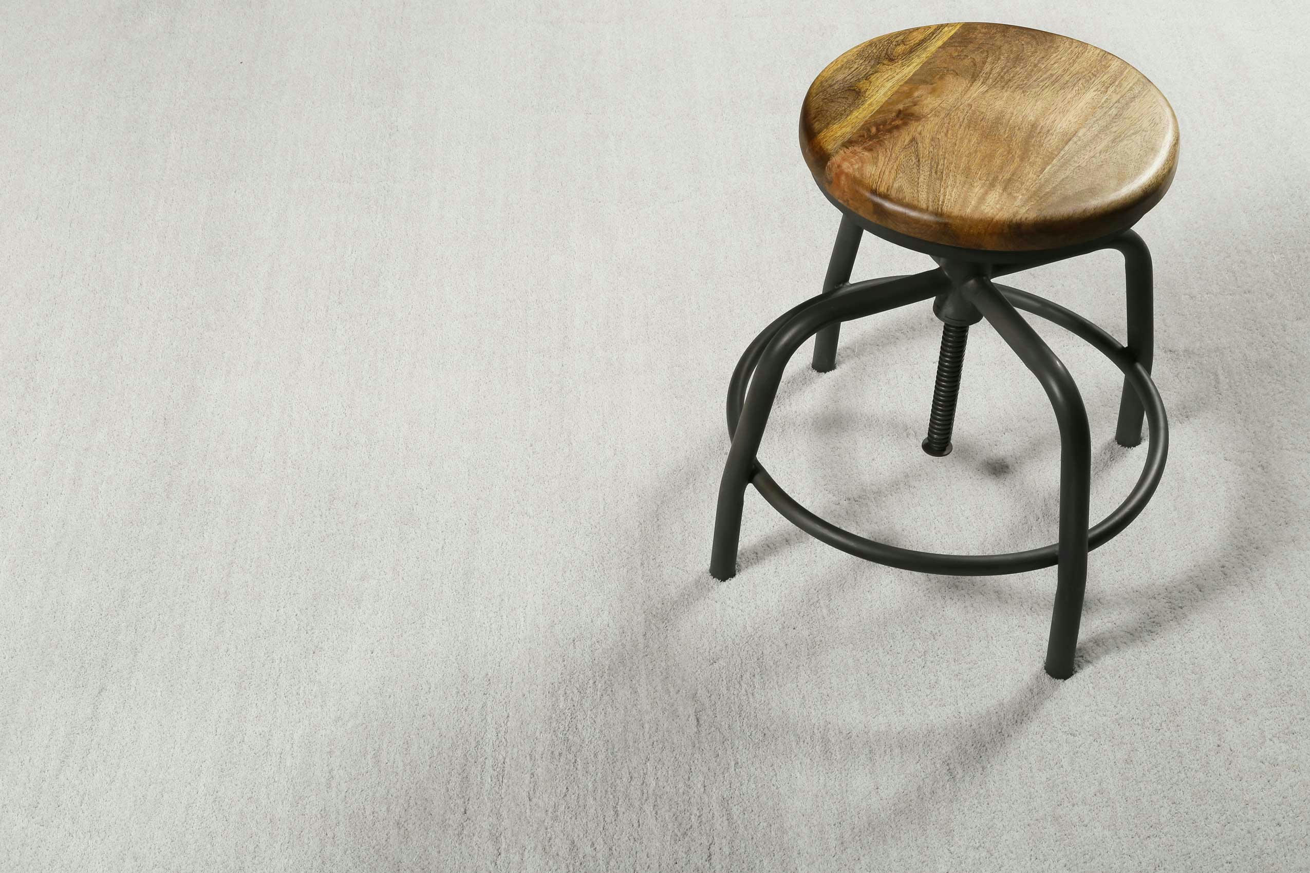 LOFT - Tapis tufté poils longs gris blanc doux pour salon, chambre 170x120