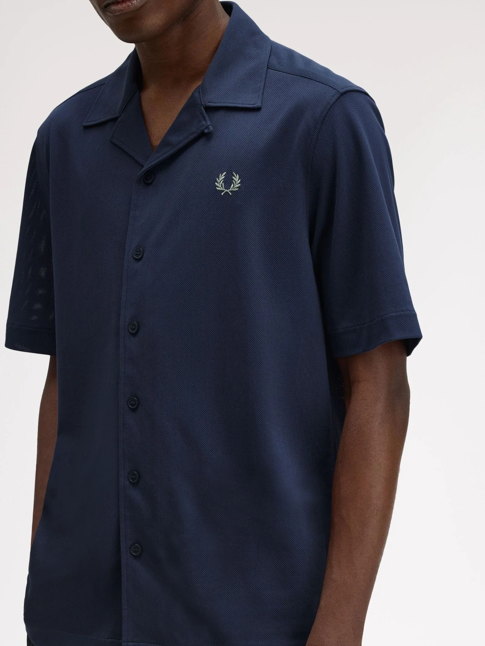 Compress Mesh Revere Collar Shirt