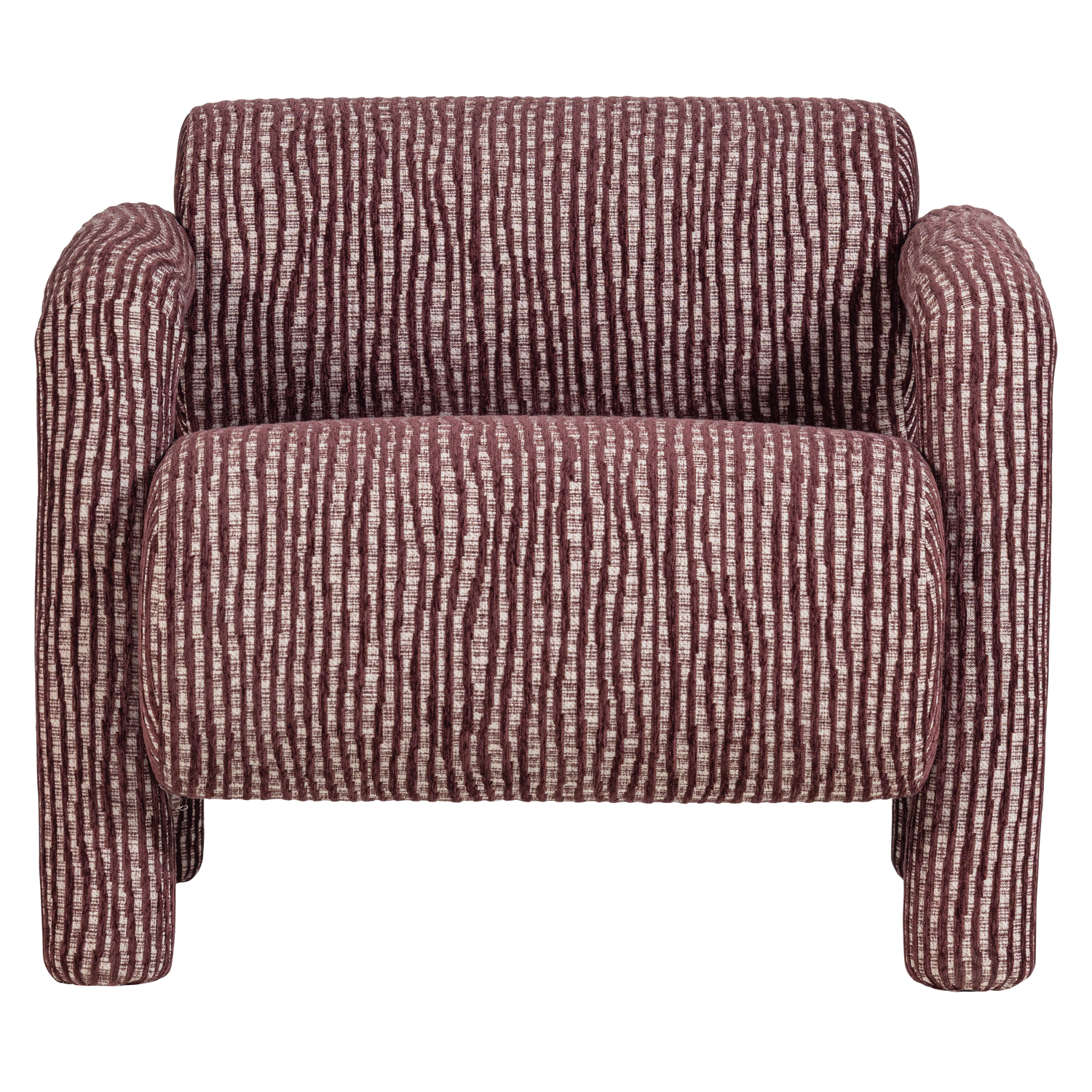 WOOOD fauteuil Lenny - Dessin - Bordeauxrood - 65x76x82