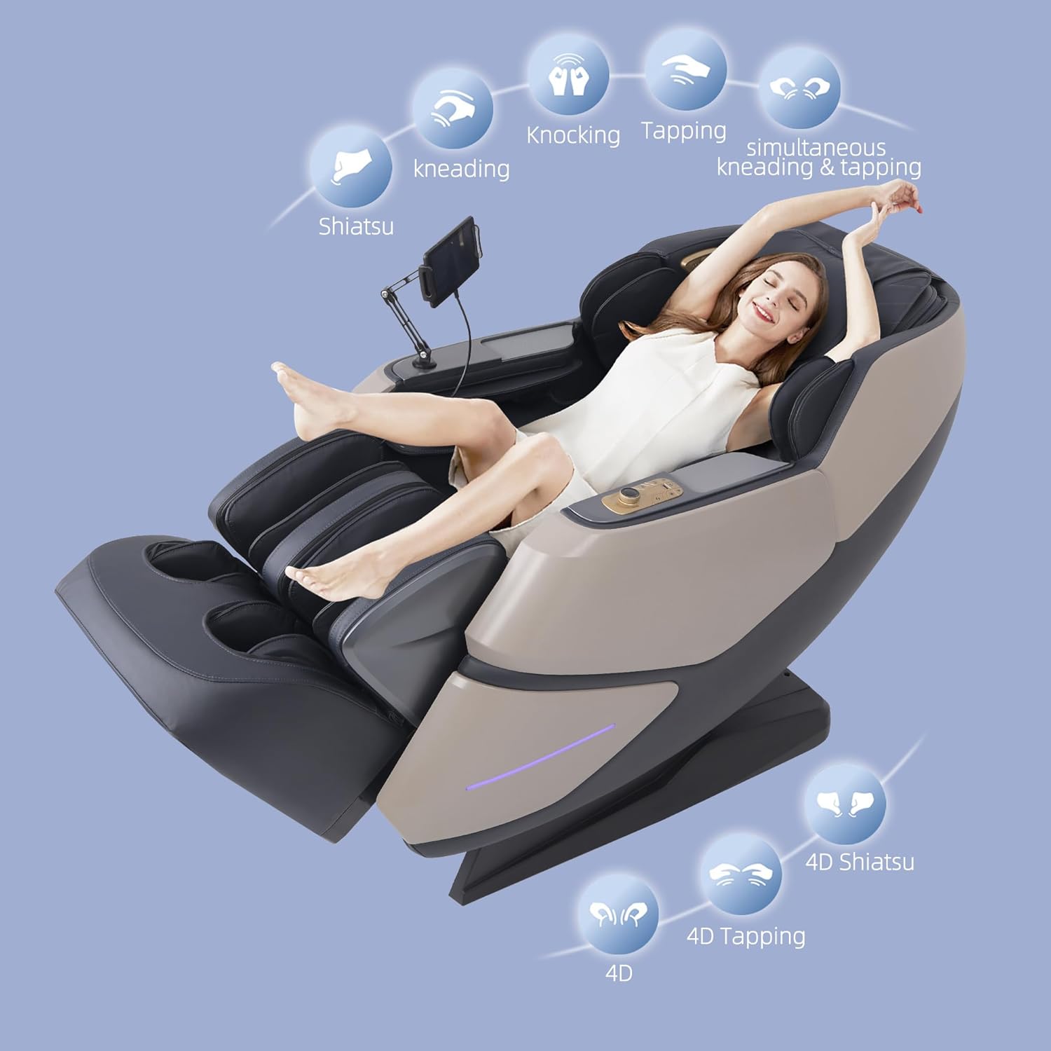 MassaMAX MT339 2026 4D Massage Chair, Full Body Zero Gravity Recliner with SL-Track, Body Scan, Graphene Heating, Deep Yoga Stretch, Foot Rollers & Hands-Free Voice Control (Magic Black)
