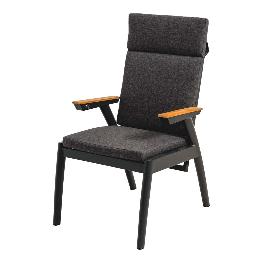 Lesli Living bistrostoel Florence - zwart - 61x78x106cm - set van 2