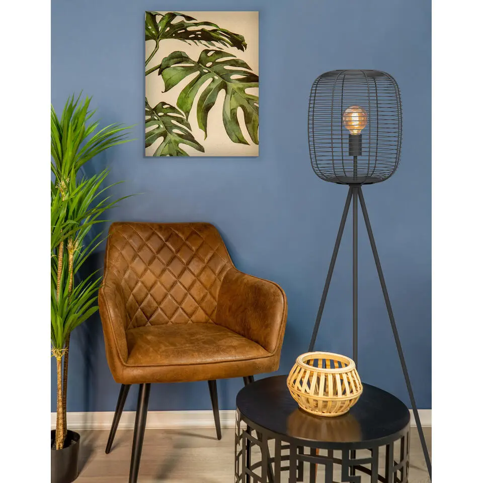 EGLO Derwen Vloerlamp - E27 - Metaal - Zwart