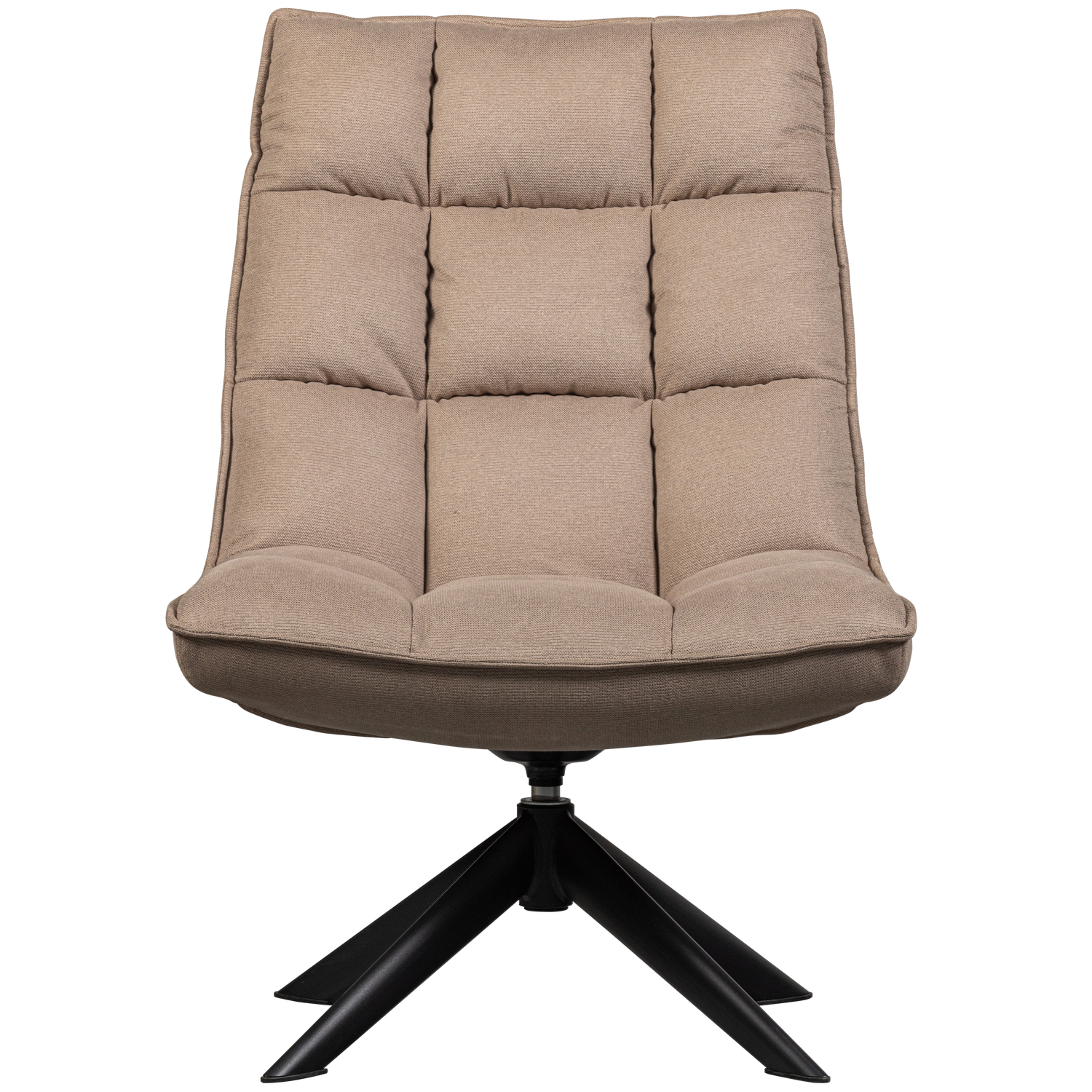 WOOOD draaibare fauteuil Jouke - Polyester - Zand - 97x70x85