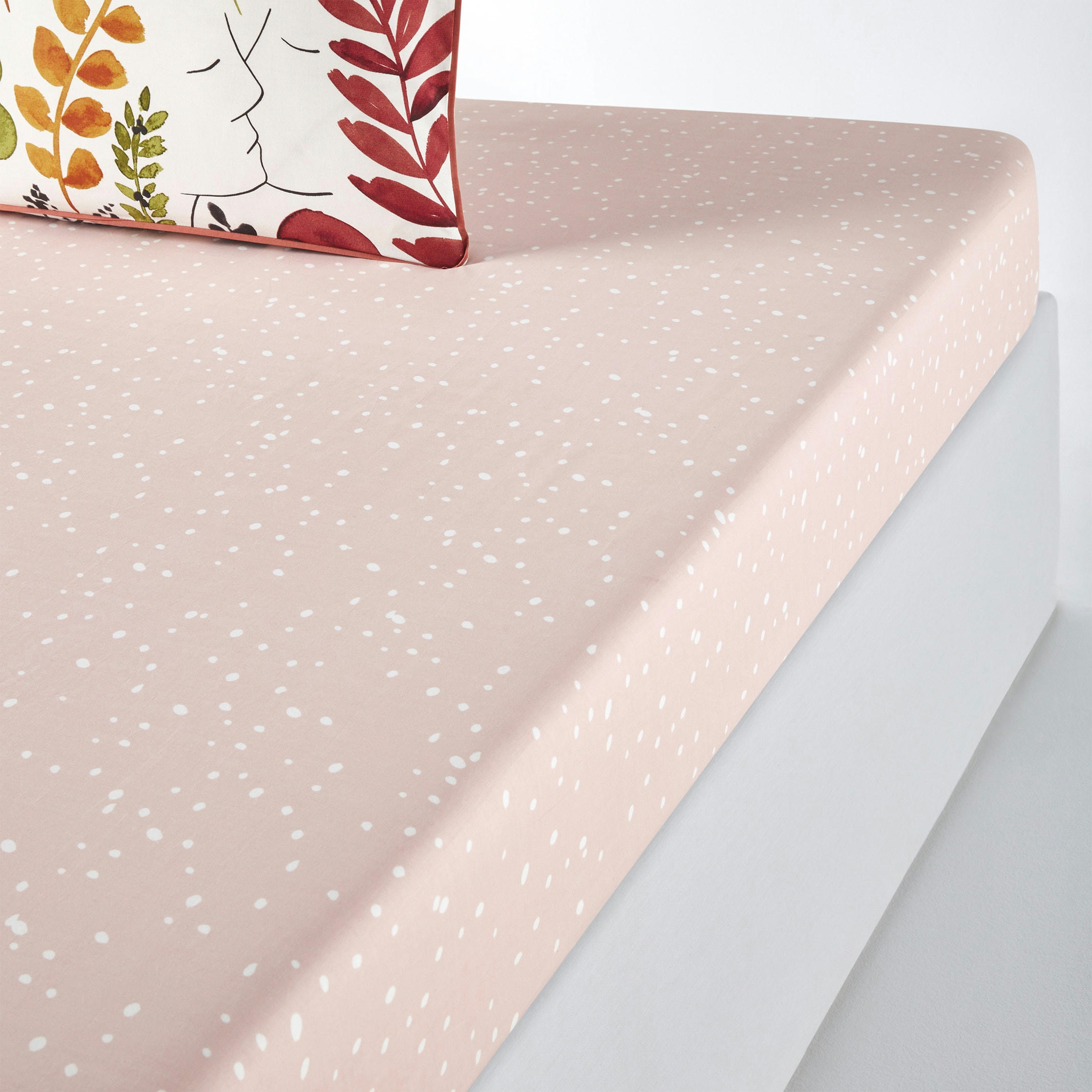 Drap housse percale de coton, Palm Spring
