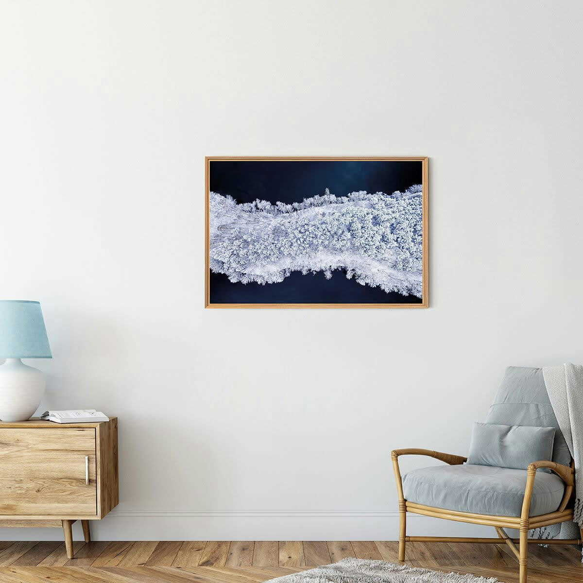 NATURE ÉVASION - Tableau mural encadré vue d'en haut 65x97 cm