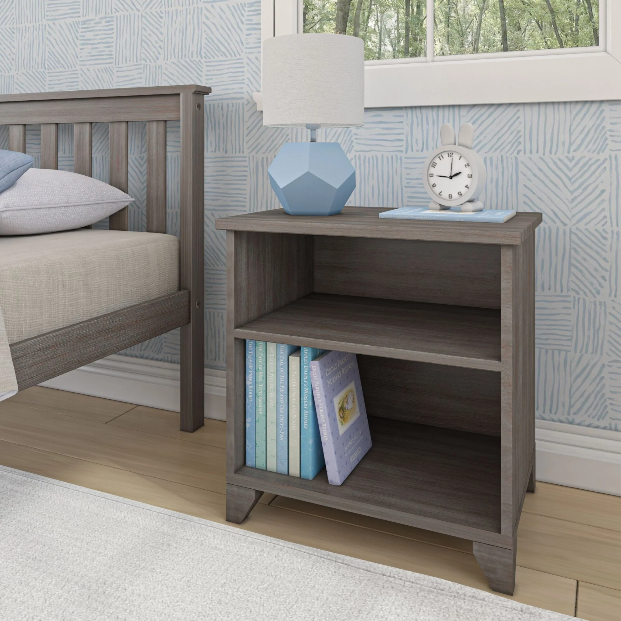 Max and Lily Nightstand with Shelf