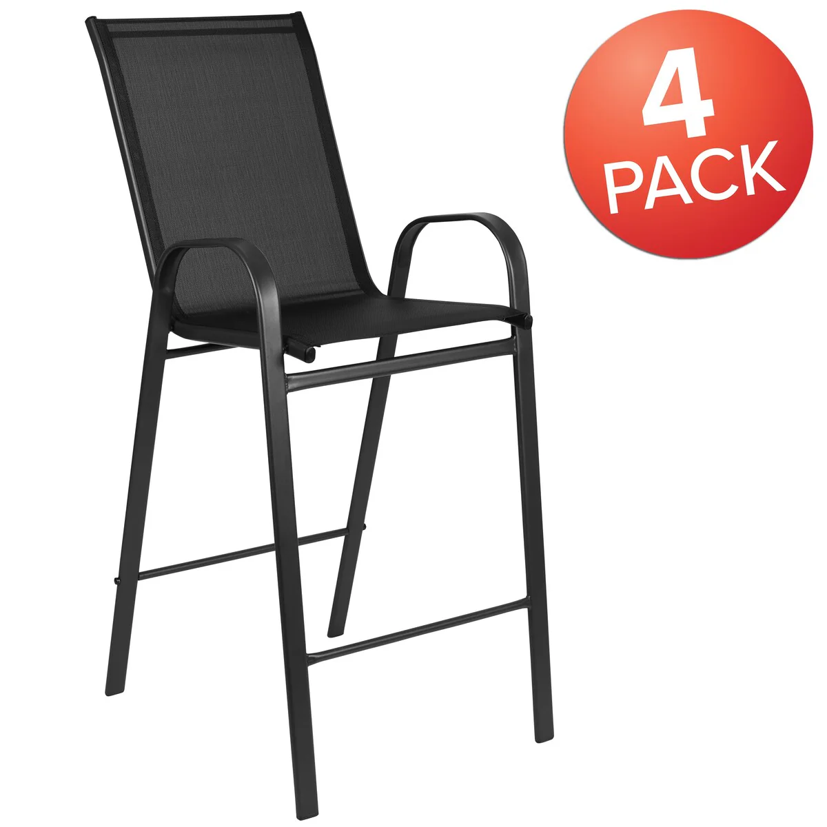 4 Pack Plastic Stackable Pre-K/School Chairs with 10.5H Seat