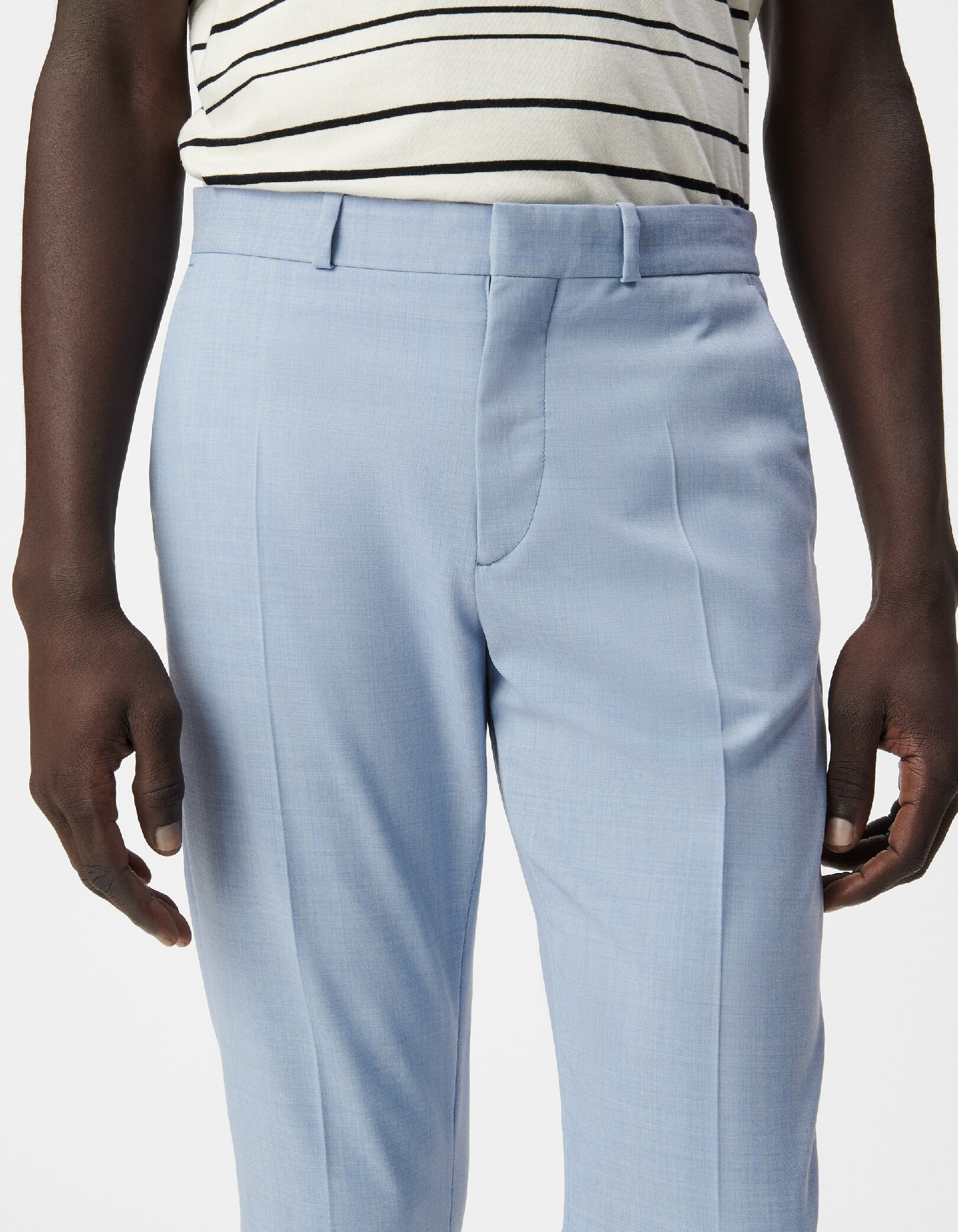 Pantalon de costume bleu ciel faux-uni TRAVEL SUIT Homme