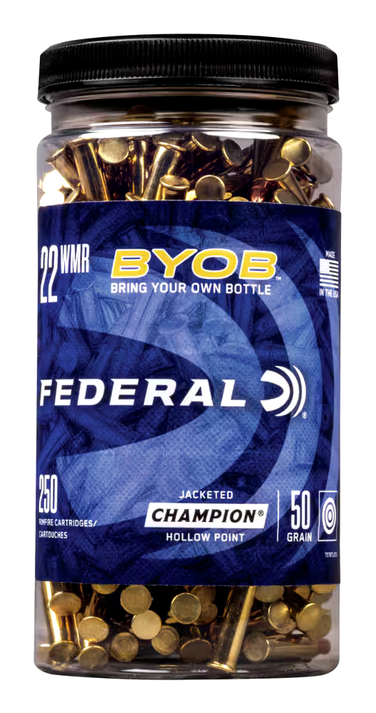 Federal 22 Magnum 50 Grain Jacketed Hollow Point Rifle Ammunition, 250-pk