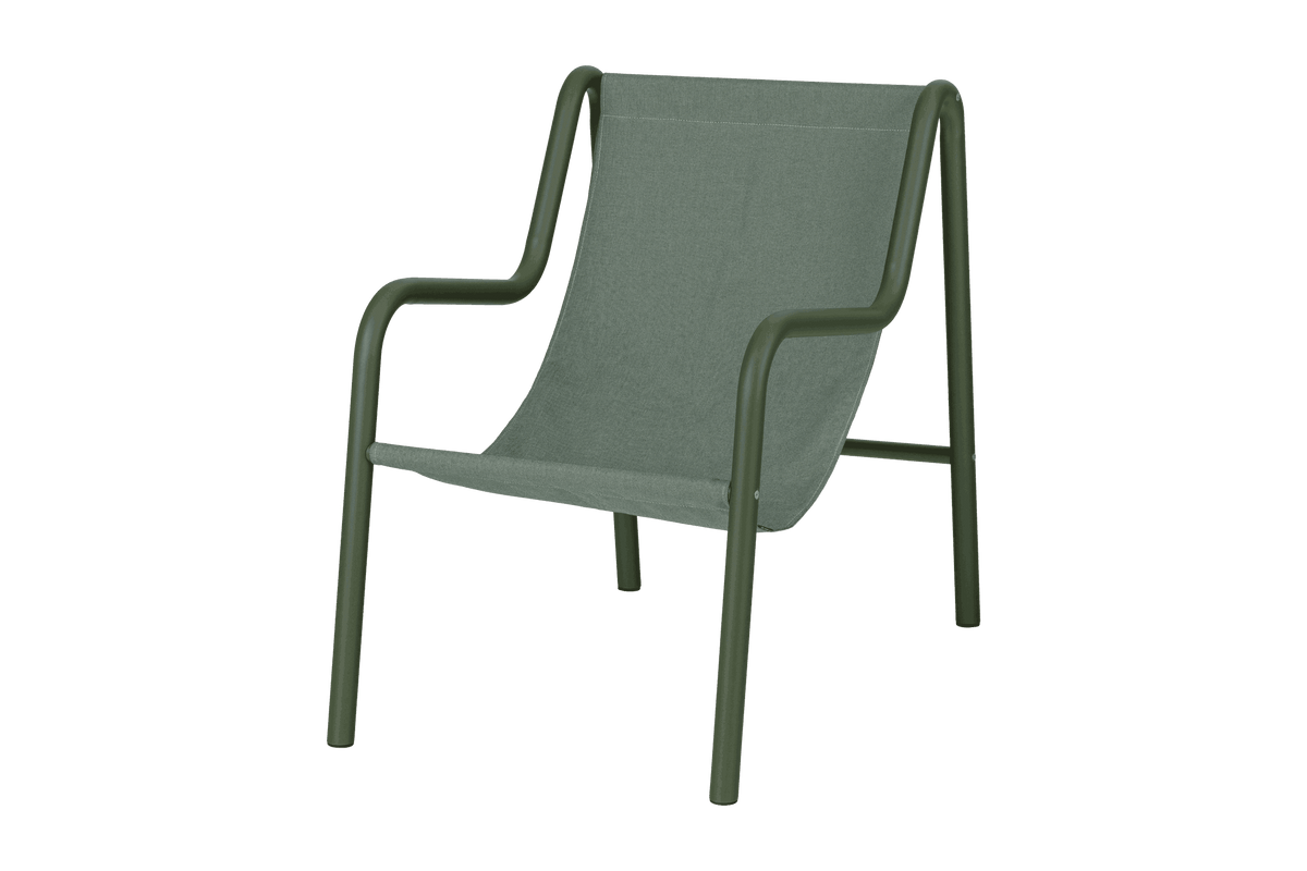 noo.ma Nokk Armchair - Outdoor loungestoel, forest green, stalen frame