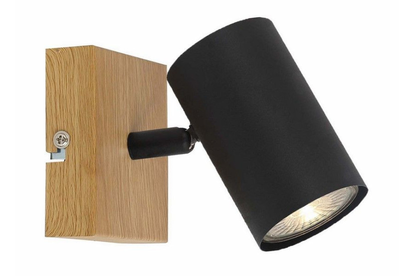 Kinkiet czarny Quentin 1xGU10x15W wym:12x11x9cm IP20 Reality
