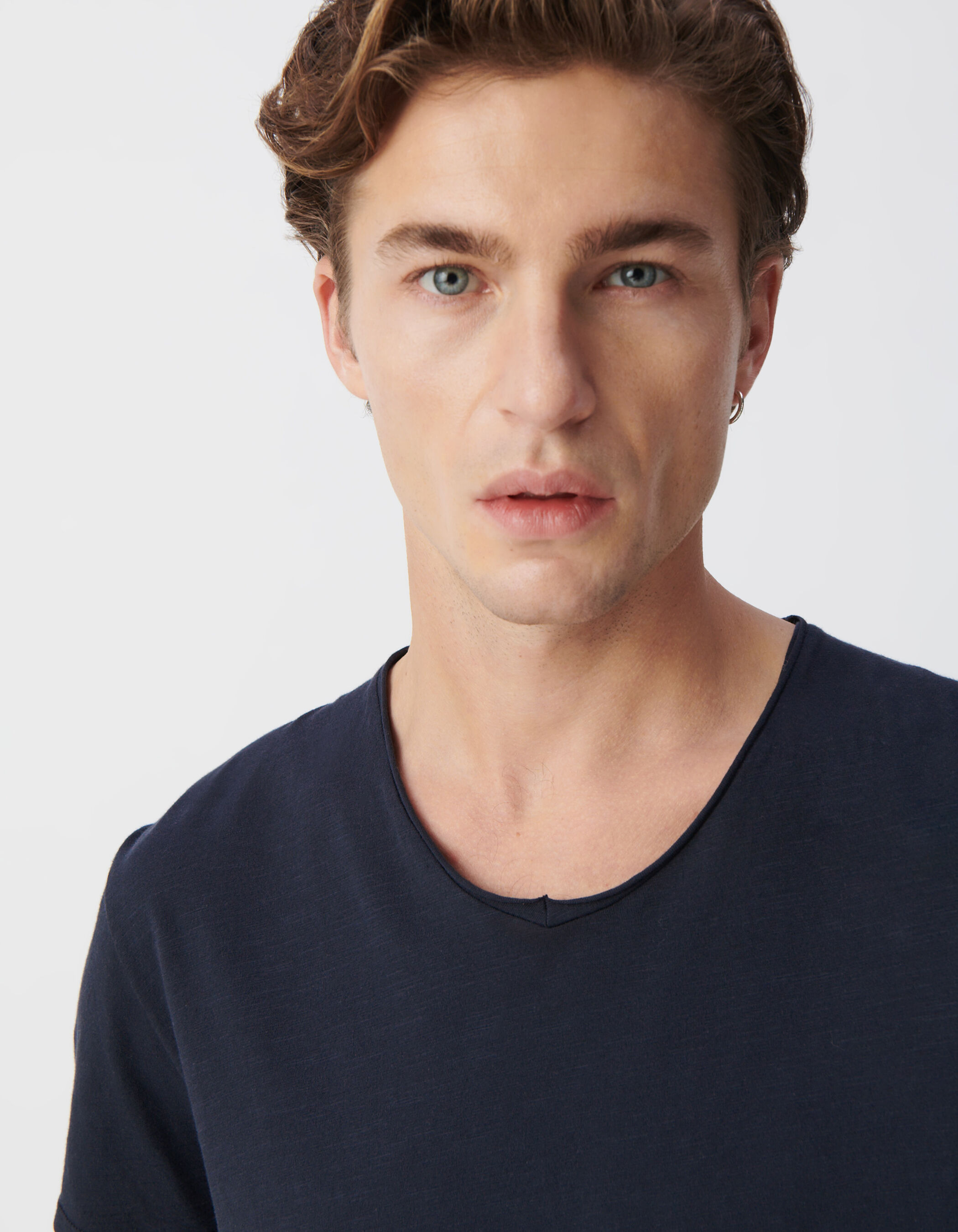 T-shirt L'Essentiel blanc col V Homme