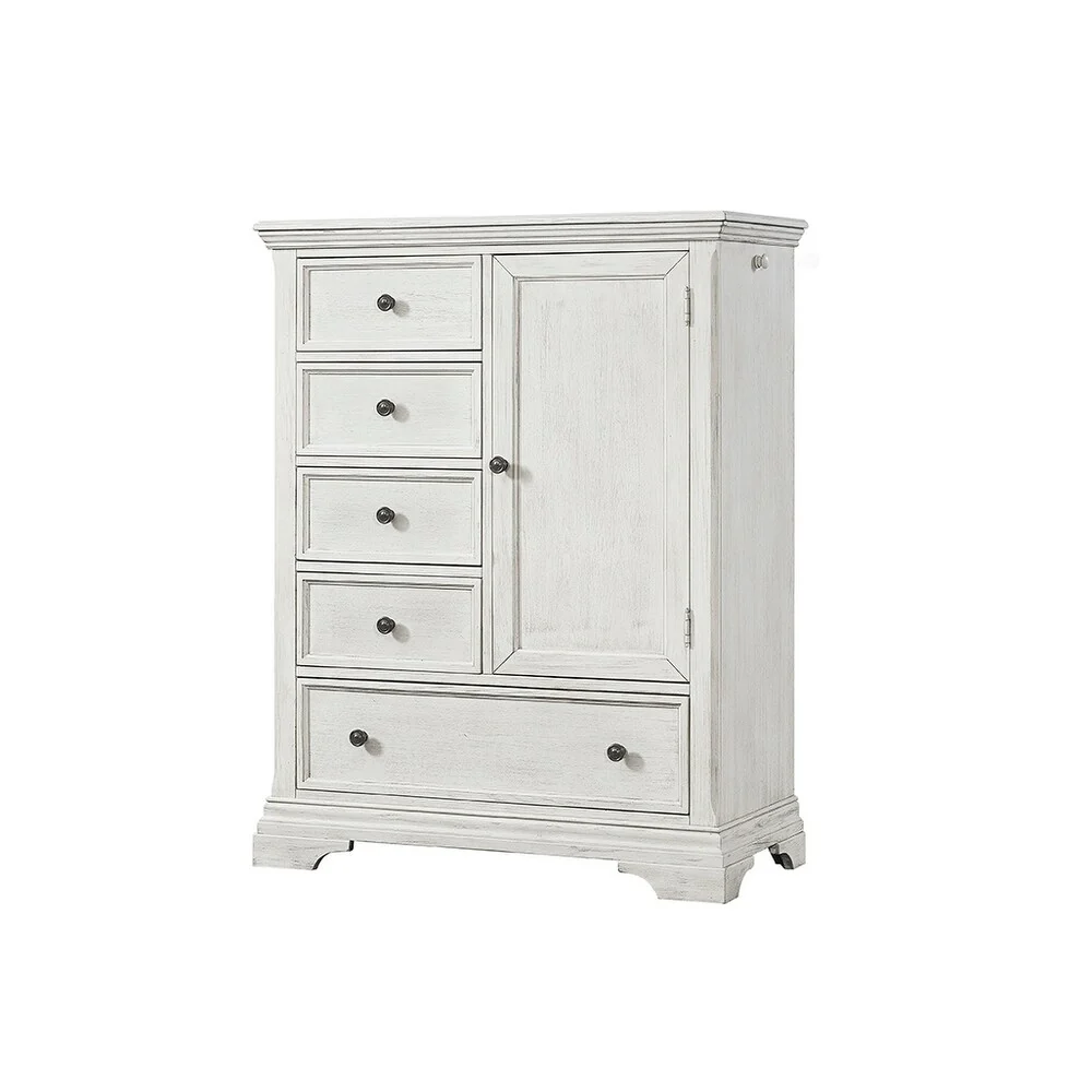 Olivia Brushed Rustic White Chifforobe