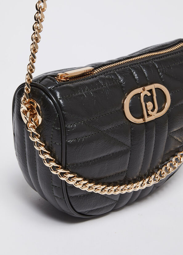 Mini pochette matelass&eacute; con catene