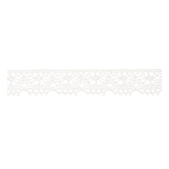White 20mm Cotton Lace Trim by the Metre