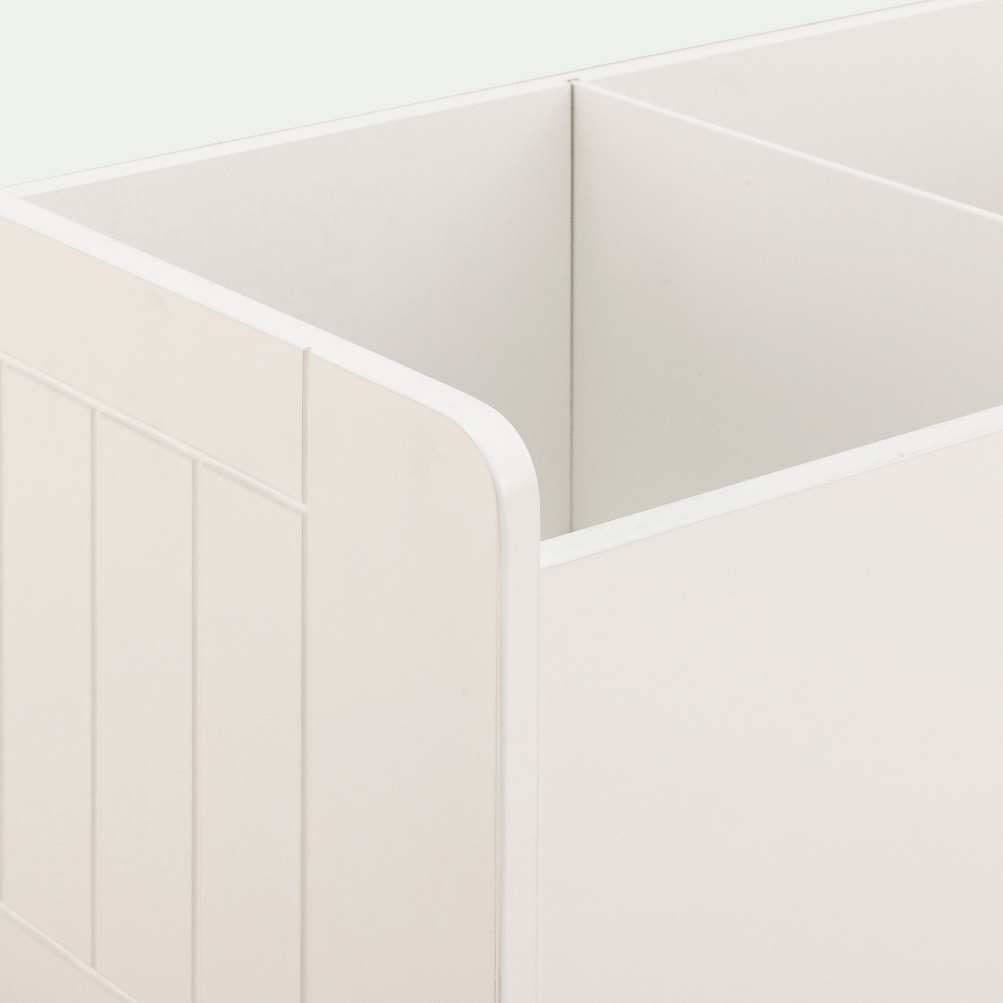 POLLUX - Coffre de rangement en bois chambre enfant - blanc