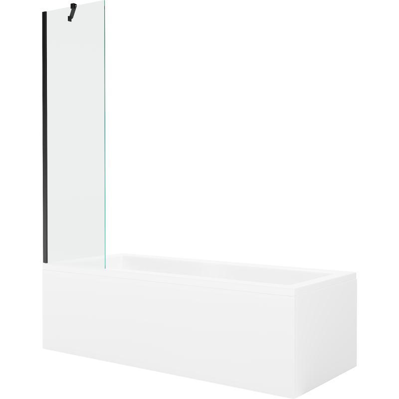 Wanna prostokątna Mexen Cubik 150x70cm z obudową i parawanem 1-skrzydłowym