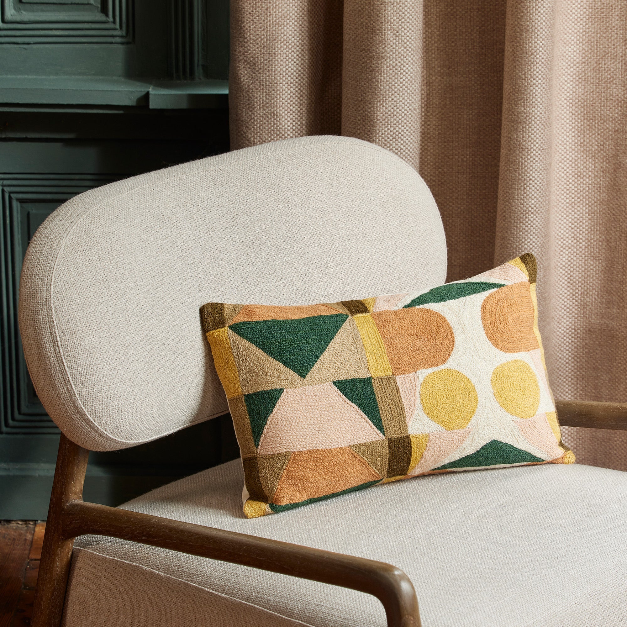 MADURA - Kussenovertrek natuurlijk 28x47 cm