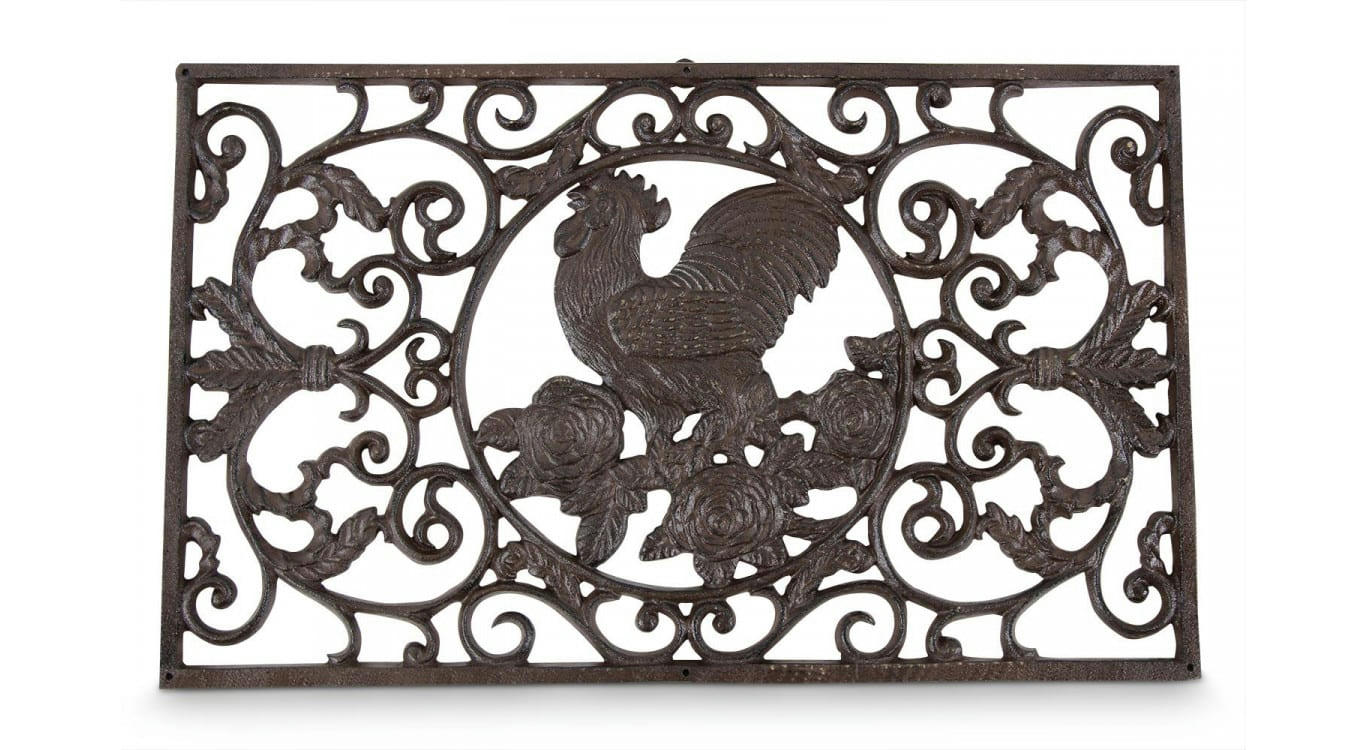 - Paillasson Rectangulaire Fonte Marron 64x39x2cm