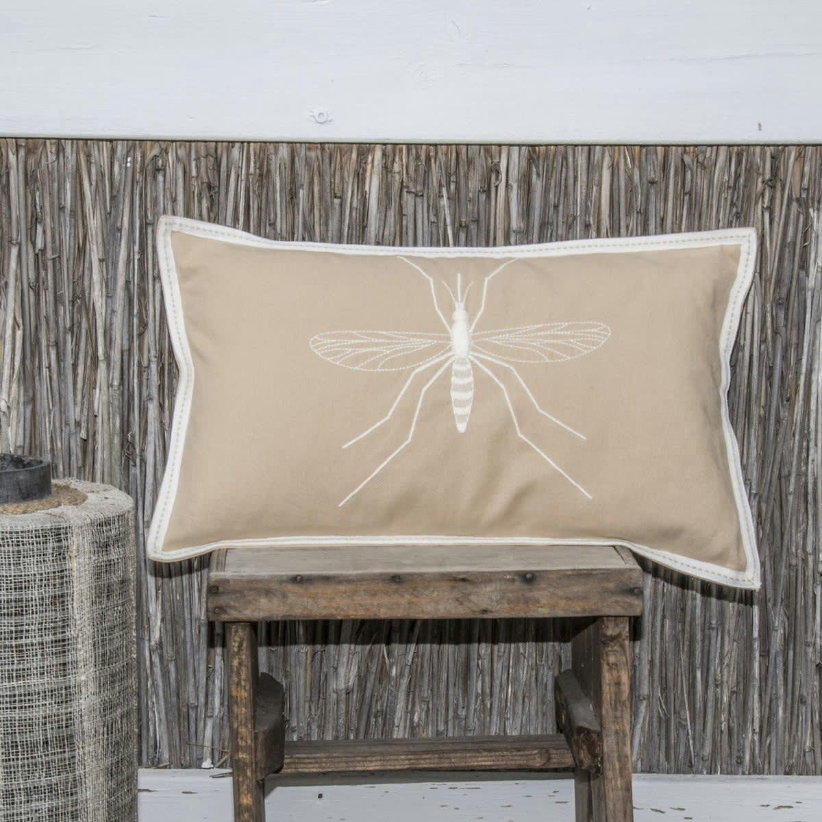 MOSQUITO - Housse de coussin coton  50x30 sable