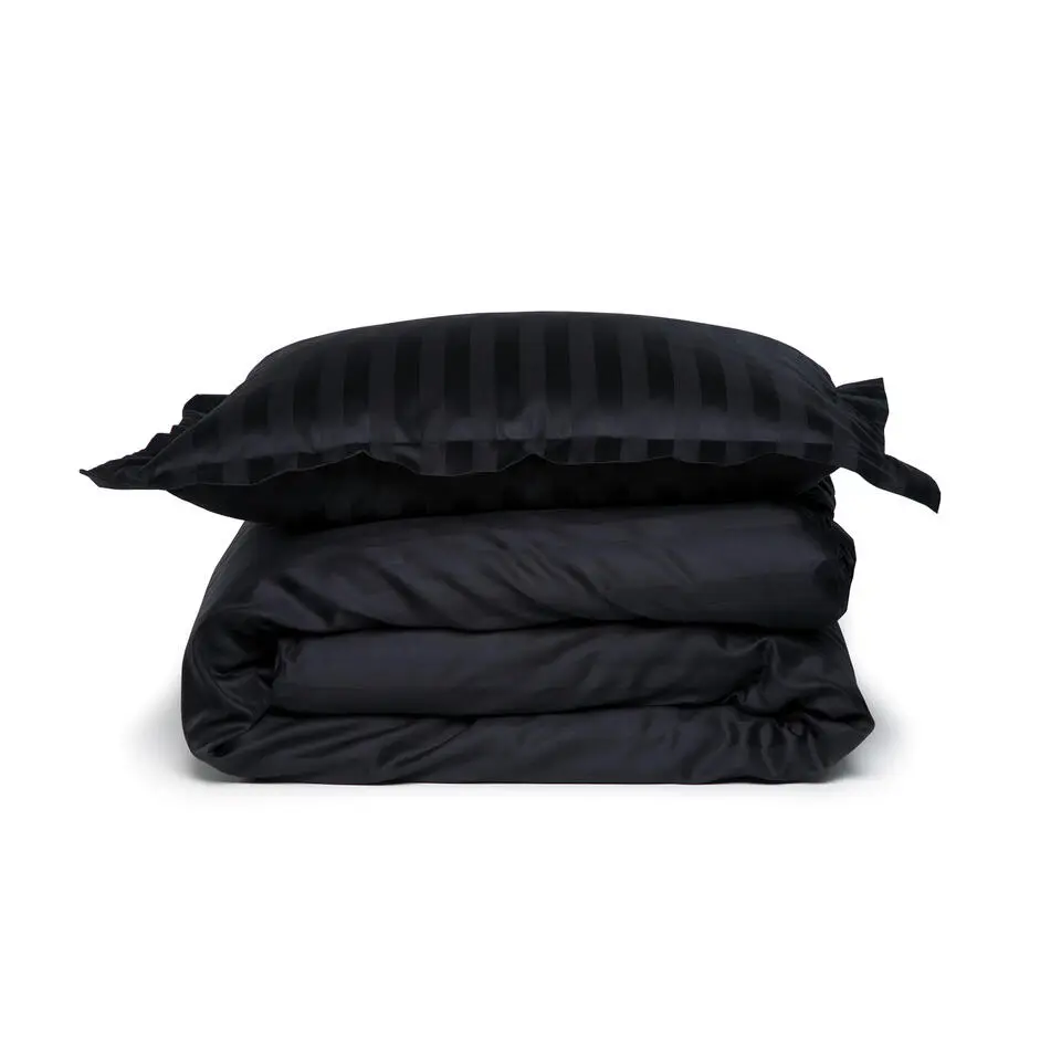 Damai dekbedovertrek katoen-satijn - 200x200/220 cm - Zwart