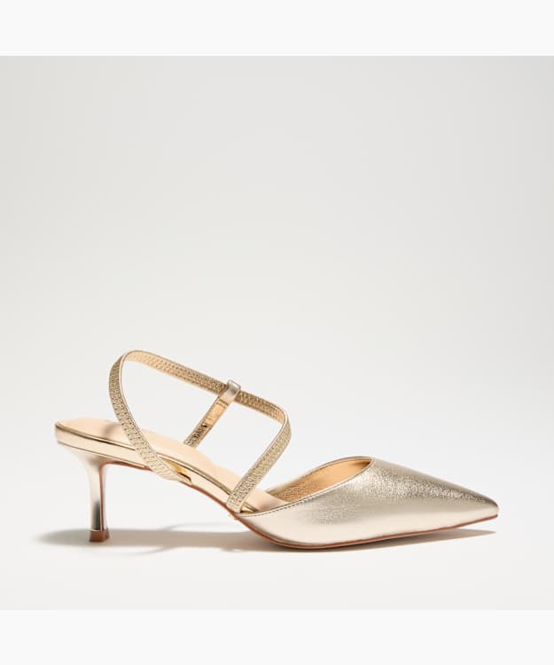 Charming Gold - Metallic Leather Court Shoes