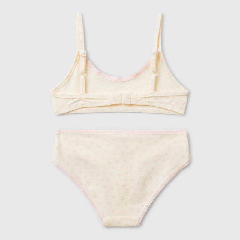 Floral bra and underwear set