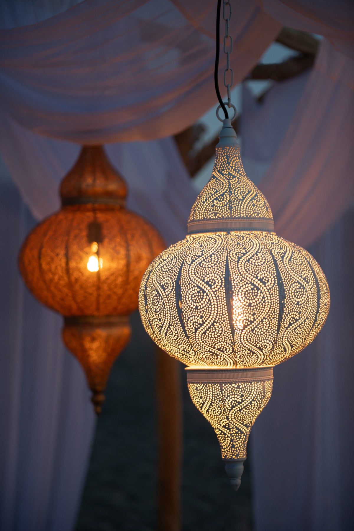 J-Line hanglamp Boor - metaal - wit - small